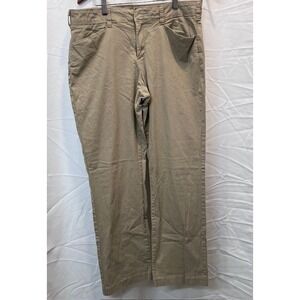 Dickies Curvy Fit Chino Work Pants Womens Size 14R Khaki Cotton Stretch